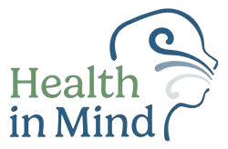 Health In Mind logo.