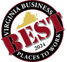 Virginia Business Best Place's to Work 2024 badge.