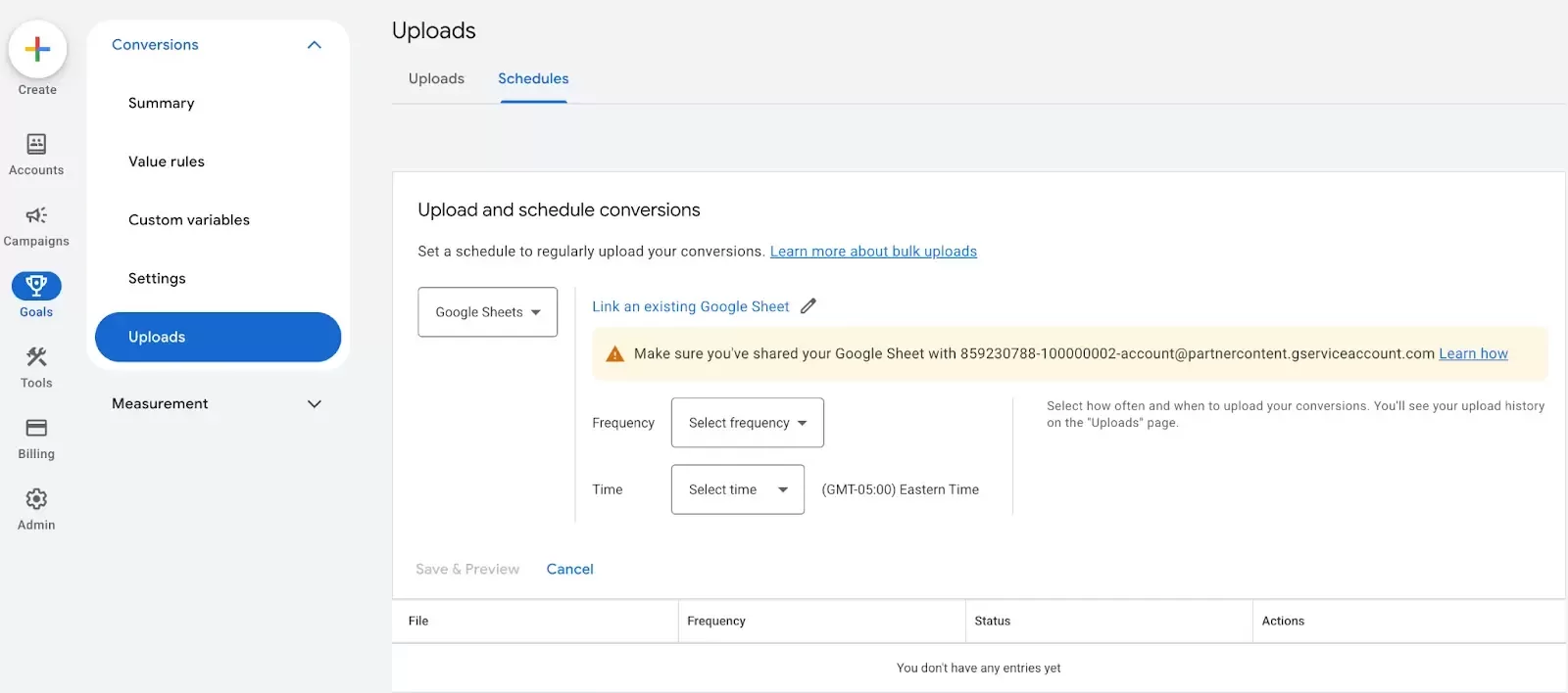 Google Ads Scheduled Uploads