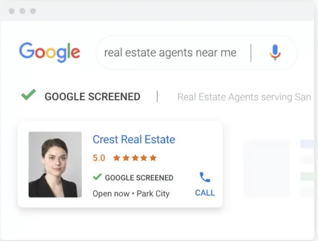 Example of a Google Ads local service ad