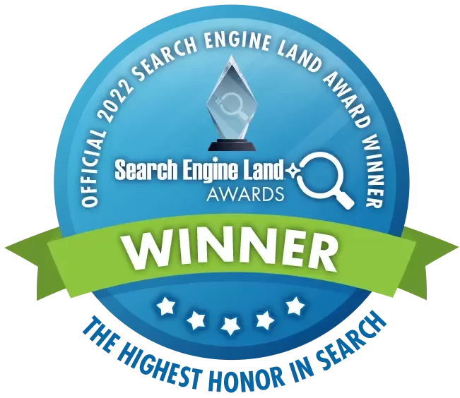 2022 Search Engine Land Award Winner Badge