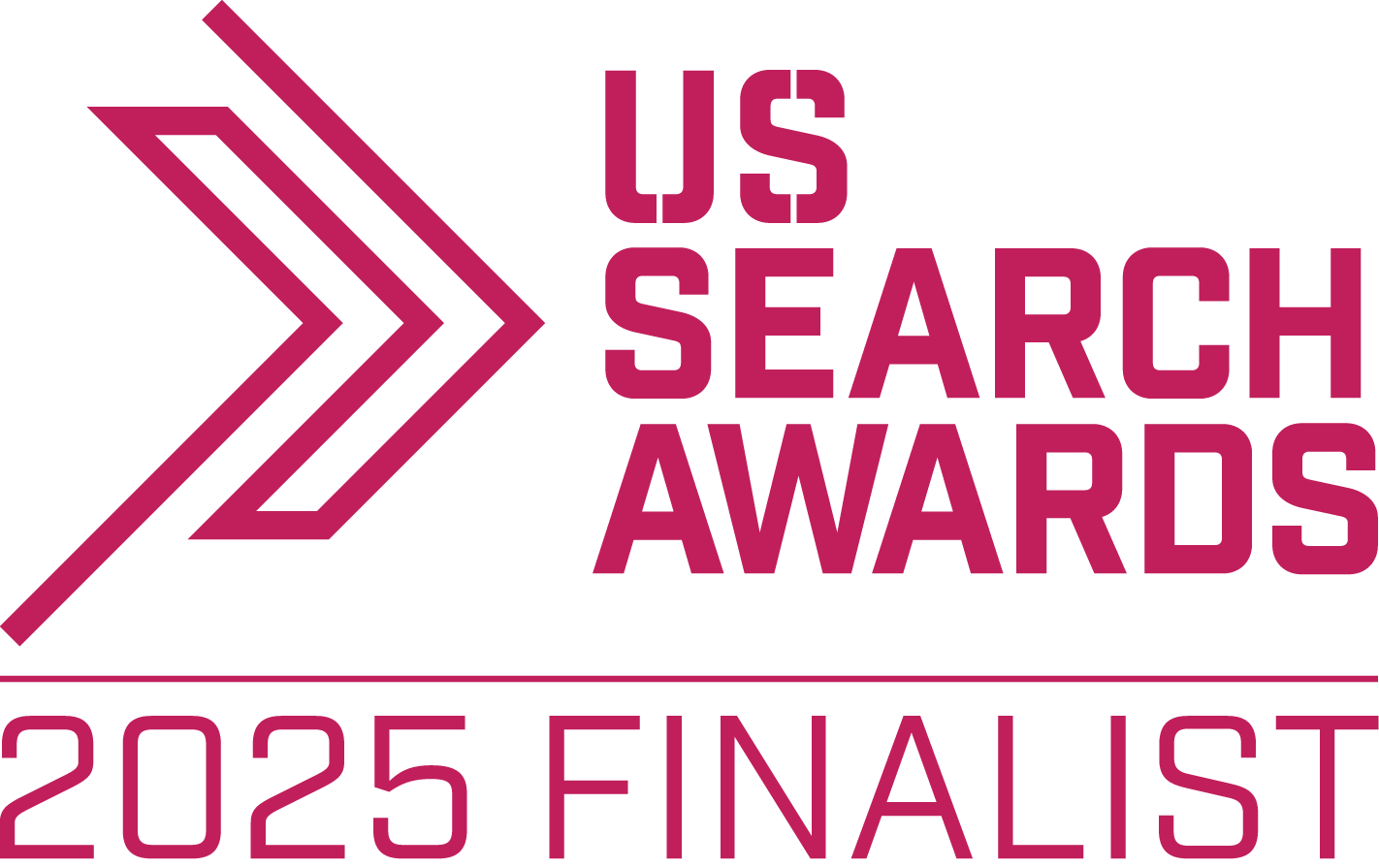 US Search Awards 2025 Finalist badge..