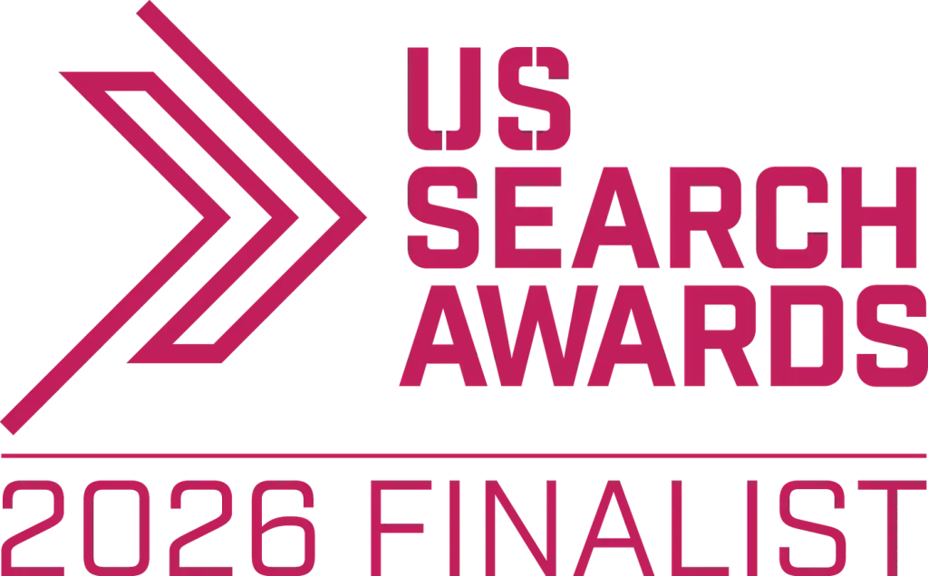 US Search Awards '26 Finalist badge.
