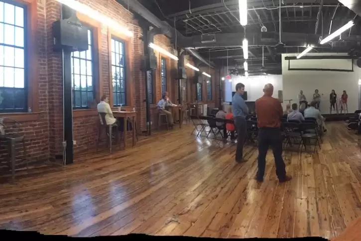 Wide angle shot of Digital RVA meetup at Carmax
