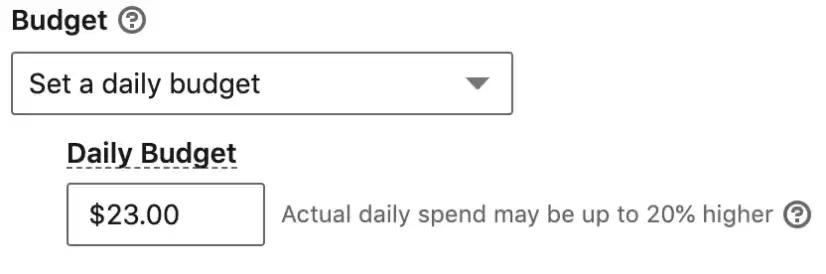Daily budget settings for LinkedIn ads