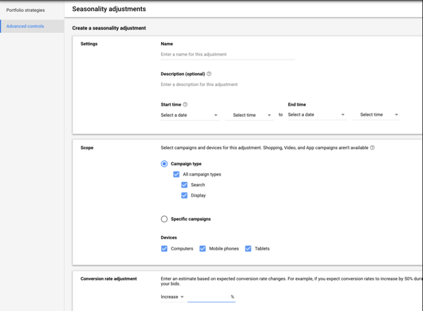 Seasonality Adjustments For Smart Bidding