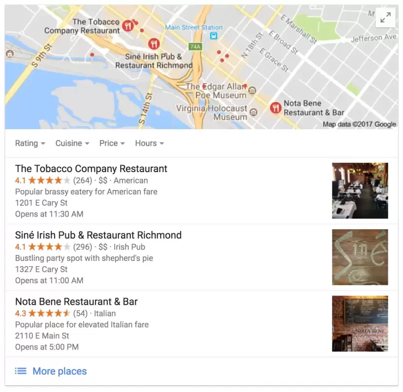 Screenshot - local pack SEO