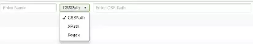 Screenshot of Screaming Frog CSSPath option