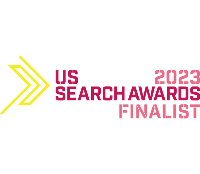 US Search Awards Finalist 2023 badge.