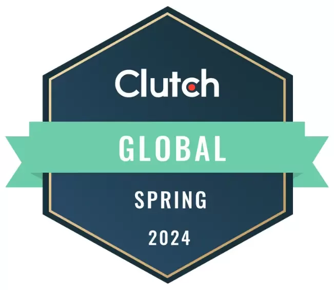 Clutch Global Spring 2024 badge.